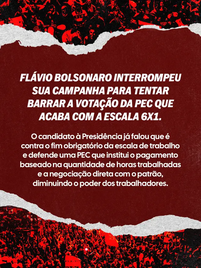 Flávio interrompeu campanha para tentar barrar votação da PEC que acaba com a escala 6x1